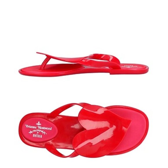 Vivienne Westwood Anglomania for Melissa Heart Flip Flops Like New - Picture 2 of 11